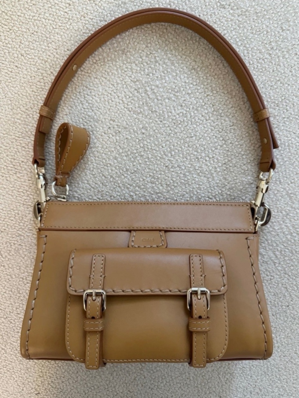 Chloe Edith Shoulder Bag/Tan Calfskin/Like new